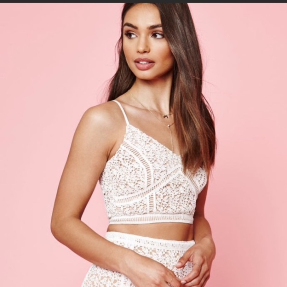 Kendall and Kylie crochet bralette top